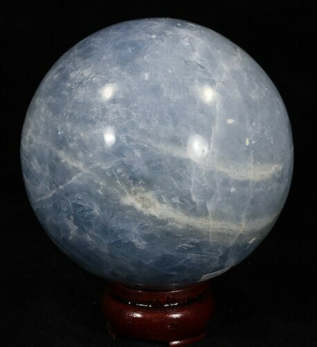 Polished Blue Calcite Sphere #32127